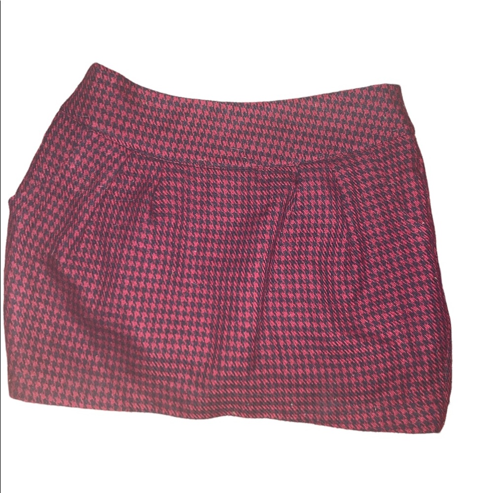 Red and Black Gingham print skirt